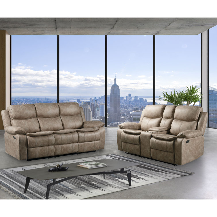 Red Barrel Studio® 2 Piece Faux Leather Reclining Living Room Set & Reviews Wayfair